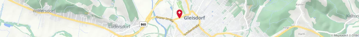 Kartendarstellung des Standorts für Raabtal-Apotheke in 8200 Gleisdorf